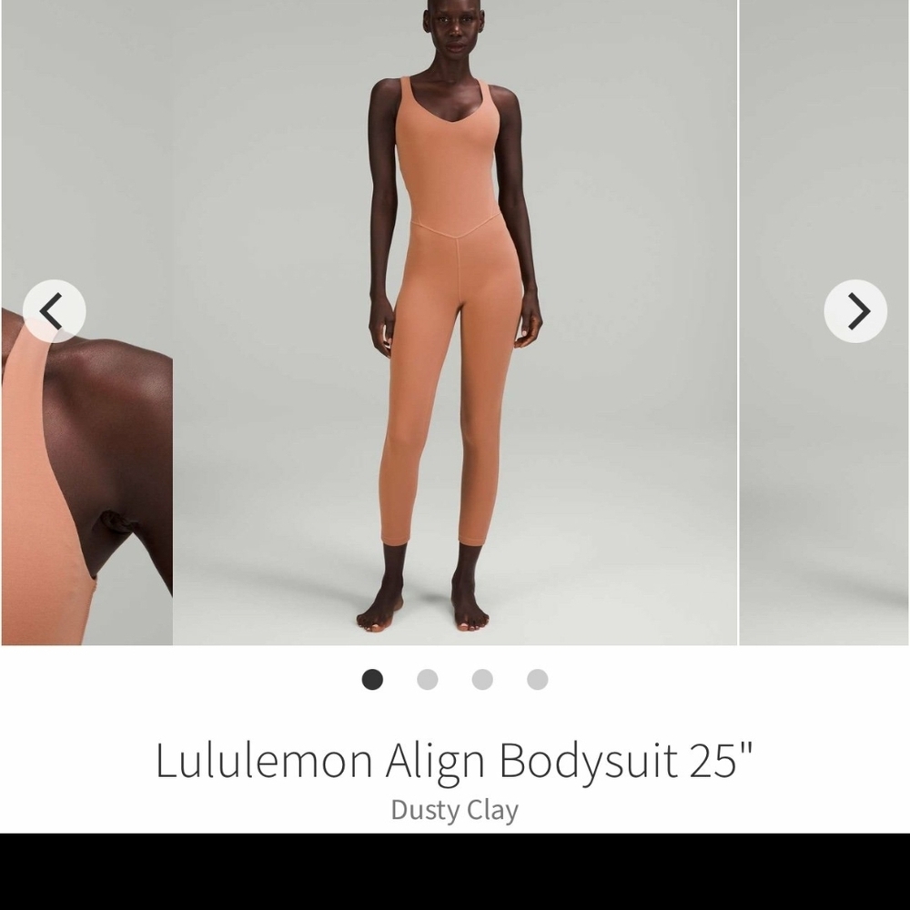Lululemon Align Bodysuit 25" sz-2   Dusty Clay color